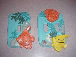 Beautiful Hand Painted Fish Light Switch Plates! Single and Double!!!